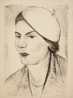 MUO-029886: Portret žene s francuskom kapom: grafika