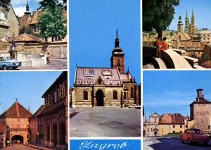 MUO-035804: Zagreb - Pet veduta: razglednica