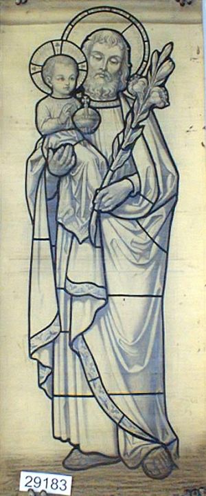 MUO-029183: Sv.Josip: nacrt za vitraj