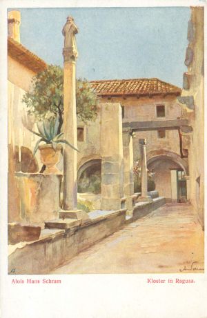 MUO-032545: Dubrovnik - Mali klaustar Franjevaca: razglednica
