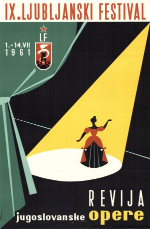 MUO-028115: IX ljubljanski festival 1961: plakat