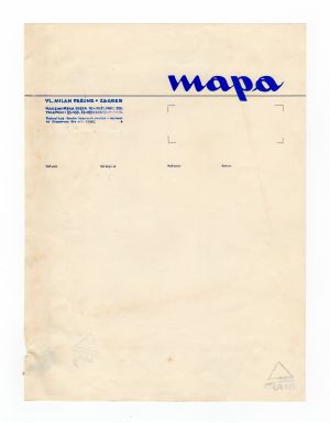 MUO-008301/77: MAPA Milan Freund Zagreb: predložak : listovni papir
