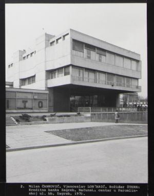 MUO-023891: Kreditna banka Zagreb, Računski centar u Paromlinskoj ul.bb Zagreb, 1970: arhitektonska fotografija