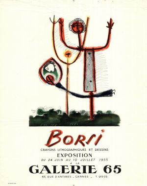 MUO-011040: BORSI crayons lithographiques et dessins Exposition...: plakat