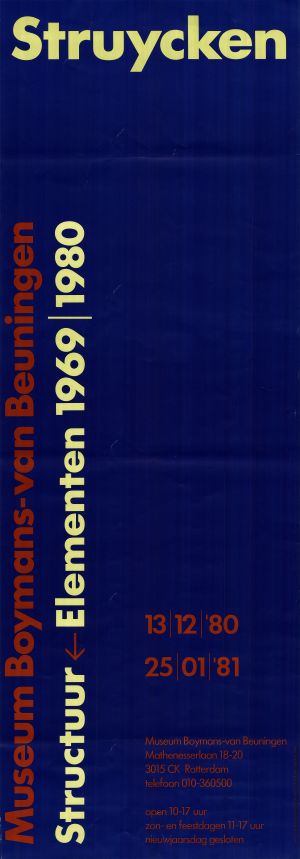 MUO-022337: Structuur-Elementen1969/1980: plakat