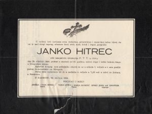 MUO-023299: Janko Hitrec: osmrtnica