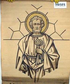 MUO-029023: Sv.Petar: nacrt za vitraj
