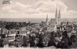 MUO-032409: Zagreb - Panorama s Katedralom: razglednica