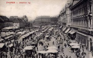 MUO-037160: Zagreb - Jelačićev trg: razglednica