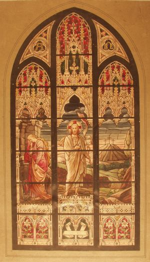 MUO-029401: Isus i Marija Magdalena: skica za vitraj