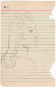MUO-056533/01: Skica profila žene: crtež