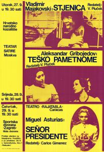 MUO-052341: Teatar satire Moskva; Teatro ''Rajatabla'' Caracas: plakat