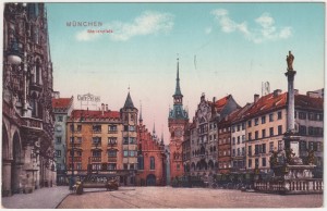 MUO-008745/1291: München - Marienplatz: razglednica