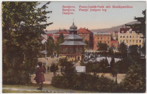 MUO-008745/574: BiH - Sarajevo - Gradski park s paviljonom: razglednica