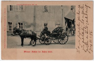 MUO-032325: Beč - Bečki fijaker iz 1848: razglednica