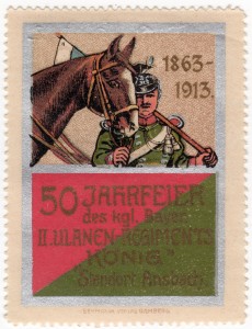 MUO-026127/02: 50 jahrfeier des kgl. Bayer I. ulanen-regiments Kaiser Wilhelm II...: poštanska marka