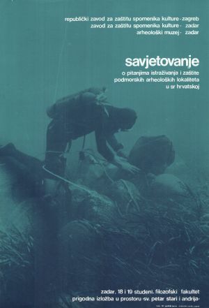 MUO-052264: Savjetovanje o pitanjima istraživanja i zaštite podmorskih arheoloških lokaliteta u SR Hrvatskoj: plakat