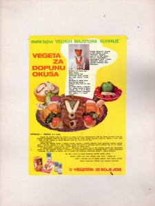 MUO-029636/01: Podravka Vegeta za dopunu okusa... s Vegetom se bolje jede.: reklamni oglas