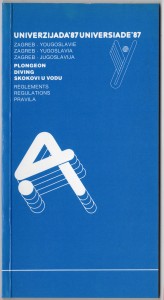 MUO-018217/03: Univerzijada '87 Zagreb Jugoslavija skokovi u vodu pravila: brošura