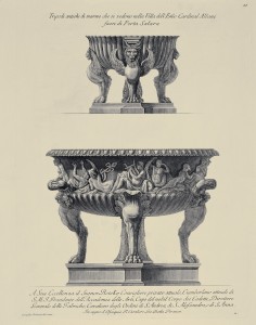MUO-057436/33: Tripodi antichi di marmo che si vedono nella Villa dell' Emo Cardinal Albani [...]: grafika