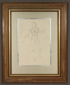 MUO-057235: Skica muškog kostima za balet Trnoružica: crtež