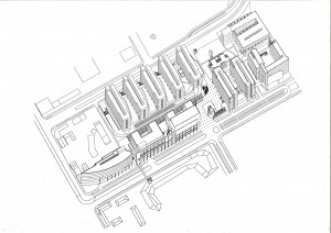 MUO-057482: Arhitektonsko-urbanistički projekt Podcentar Sjever, Brünnerstrasse - Trillergasse - Lundenburgerstrasse, Beč: arhitektonski nacrt