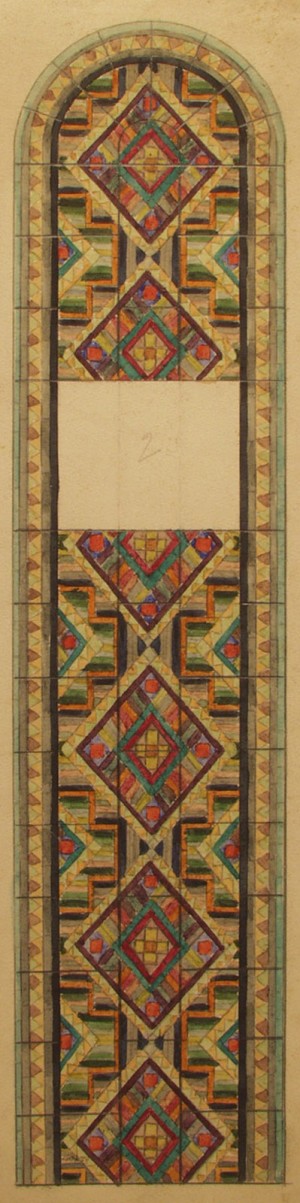 MUO-036258: crkveni geometrijski: skica za vitraj