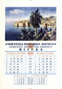 MUO-021557/02: JADRANSKA POMORSKA AGENCIJA RIJEKA 1952: kalendar