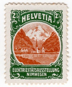 MUO-026117: Helvetia Elektrizitätsausstellung Nimwegen: poštanska marka