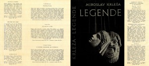 MUO-008037/08: Miroslav Krleža: Legende: ovitak za knjigu