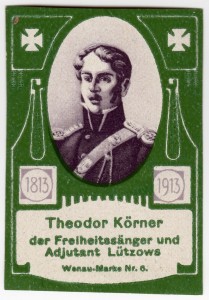 MUO-026176/08: Theodor Körner der Freiheitssänger und Adjutant Lützows: poštanska marka
