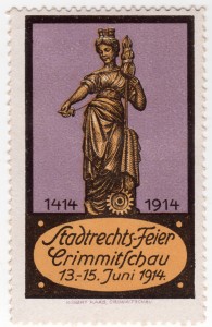 MUO-026194/01: Stadtrechts-Feier Crimmitschau 13.-15. Juni 1914.: poštanska marka