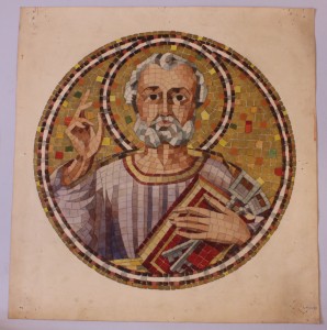 MUO-036348: Sv. Petar u kružnom medaljonu: skica za mozaik
