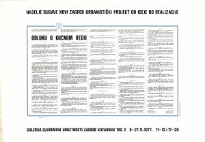 MUO-047481: GSU ZAGREB: NASELJE DUGAVE NOVI ZAGREB - URBANISTIČKI PROJEKT OD IDEJE DO REALLIZACIJE: plakat