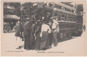 MUO-016118/A/29: Paris  - U očekivanju tramvaja: razglednica