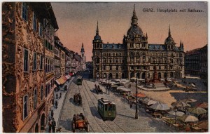 MUO-034465: Graz - Glavni trg s Vijećnicom: razglednica