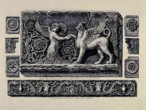 MUO-057436/61: Dva antička mramorna friza i ornamenti: grafika