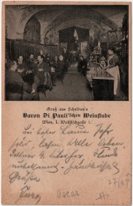 MUO-034751: Beč - Vinski podrum Baron di Pauli'schen: razglednica