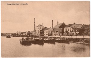 MUO-008745/1504: Osijek - panorama uz rijeku: razglednica