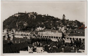 MUO-037867: Graz - Panorama sa Schlossbergom: razglednica