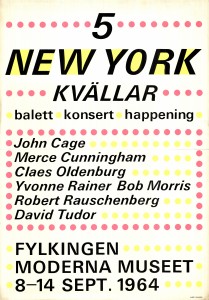 MUO-021688/01: 5 NEW YORK KVALLAR balett konsert happening: plakat