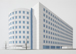 MUO-057525: Poslovna zgrada Waagner - Biro, Stadlauer Strasse, Beč: arhitektonska studija