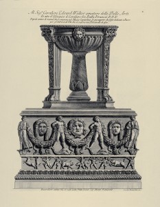 MUO-057436/91: Antički mramorni tripod koji se čuva u Kapitolskom muzeju: grafika