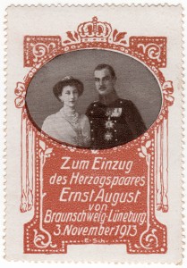 MUO-026177/03: Zum Einzug des Herzogspaares Ernst August von Braunschweig-Lüneburg: poštanska marka