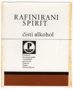 MUO-053326: Pliva Rafinirani spirit: etiketa