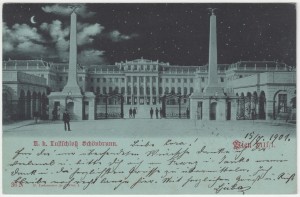 MUO-032281: Beč - Schönbrunn; noćna snimka: razglednica