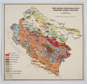 MUO-056650: Geologijska pregledna karta NDH: zemljopisna karta