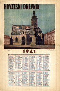 MUO-021198: HRVATSKI DNEVNIK 1941: kalendar
