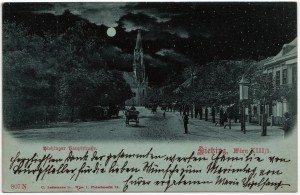 MUO-032329: Beč - Hietzing u noći: razglednica