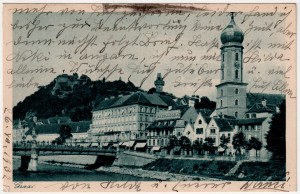 MUO-034485: Graz - Pogled s Mure: razglednica